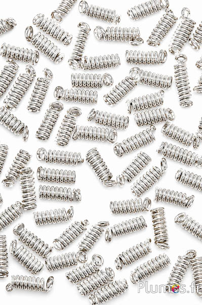Metallspiralen - Länge 10 mm - geschwärztes silber